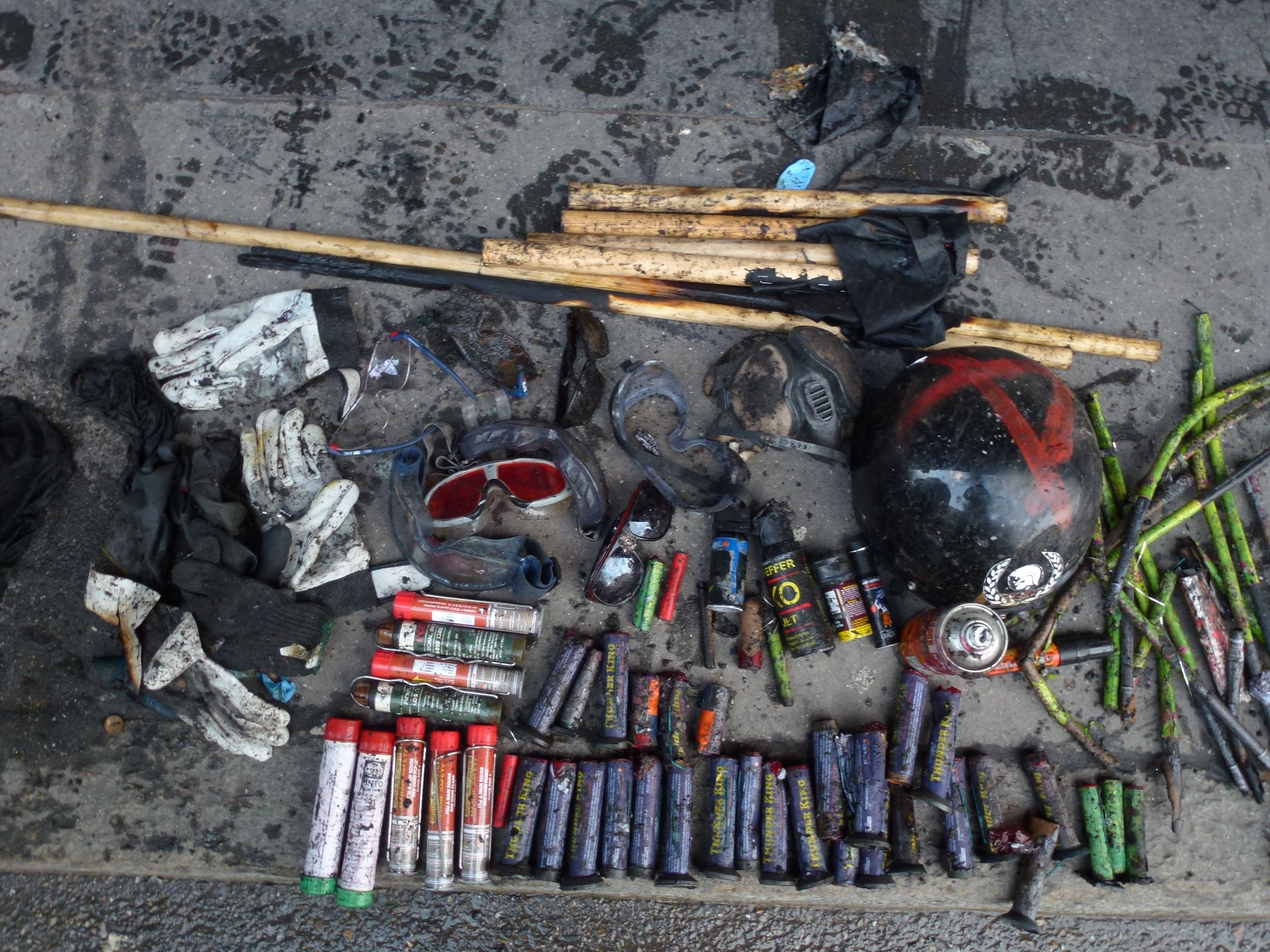 Sichergestellte Gegenstände aus der Kanalisation